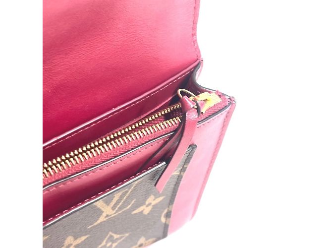 Portafoglio a Catena Flore Monogram Louis Vuitton Marrone Rosa Fuschia - vista 12