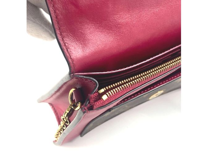 Portafoglio a Catena Flore Monogram Louis Vuitton Marrone Rosa Fuschia - vista 13