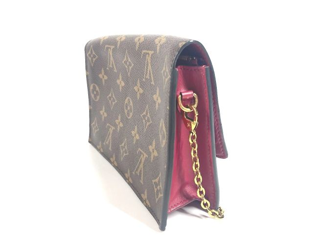 Portafoglio a Catena Flore Monogram Louis Vuitton Marrone Rosa Fuschia - vista 4