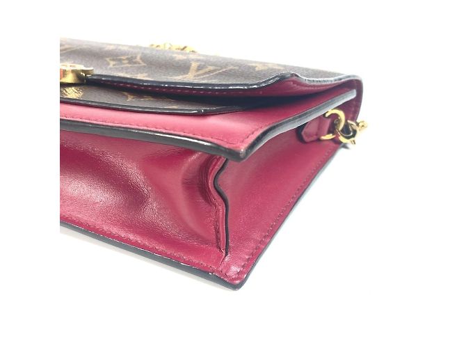 Portafoglio a Catena Flore Monogram Louis Vuitton Marrone Rosa Fuschia - vista 6