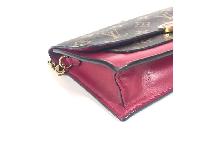 Portafoglio a Catena Flore Monogram Louis Vuitton Marrone Rosa Fuschia - vista 7