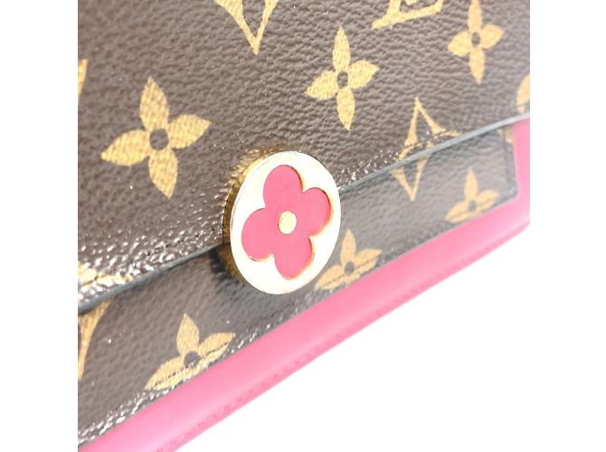 Portafoglio a Catena Flore Monogram Louis Vuitton Marrone Rosa Fuschia - vista 8