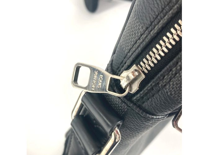 Borsa a tracolla Dayton PM Damier Graphite Louis Vuitton Nero - vista 9