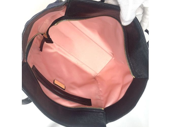 Borsa in denim e pelle Salvatore Ferragamo Nero Blu - vista 12