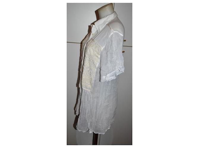 Camisa oversize La Perla de algodón blanco - vista 4