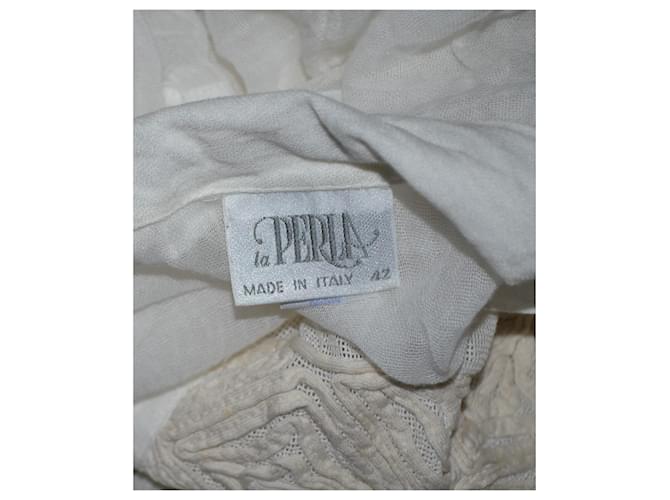 Camisa oversize La Perla de algodón blanco - vista 6