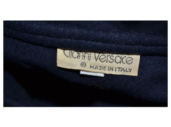 Gianni Versace Blue Wool Jacket Size 44 IT - view 5