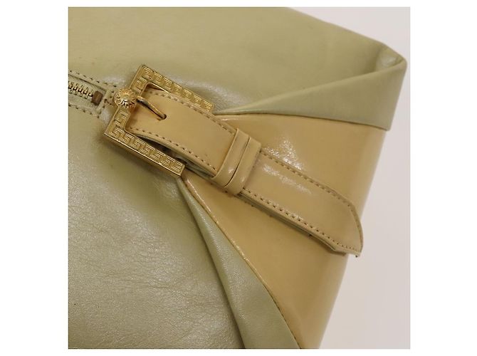 Versace Zaino in pelle beige oro Auth bs27362 D'oro - vista 17