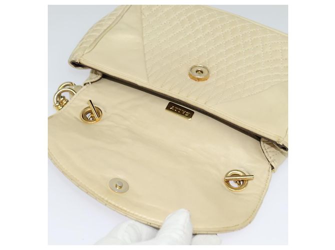 BALLY Borsa a Spalla in Pelle Beige Oro Auth bs28149 D'oro - vista 10