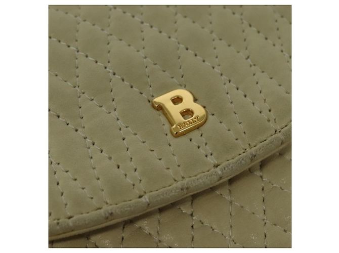 BALLY Borsa a Spalla in Pelle Beige Oro Auth bs28149 D'oro - vista 17