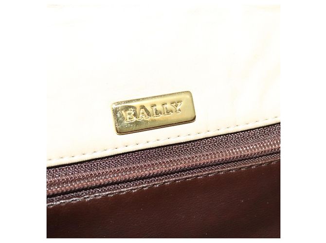 BALLY Borsa a Spalla in Pelle Beige Oro Auth bs28149 D'oro - vista 18