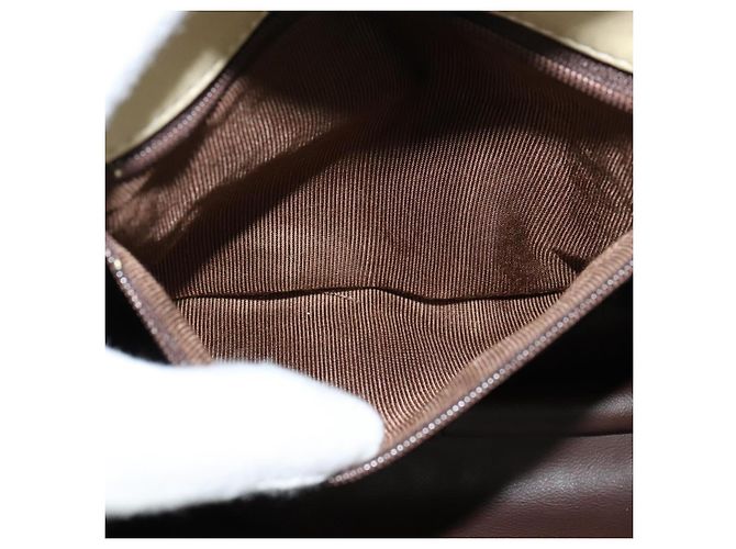BALLY Borsa a Spalla in Pelle Beige Oro Auth bs28149 D'oro - vista 21
