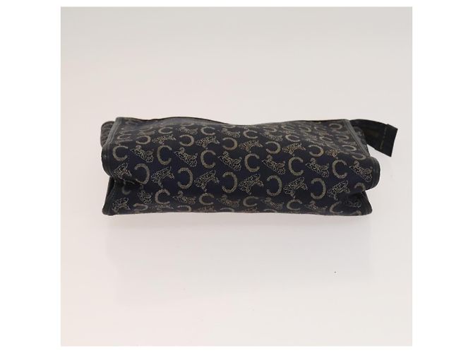 Céline Borsa Clutch in Tela Macadam CELINE PVC 3Set Marrone Beige Blu Marino Auth bs28179 Blu navy - vista 13