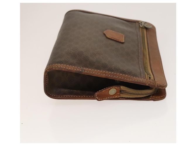 Céline Borsa Clutch in Tela Macadam CELINE PVC 3Set Marrone Beige Blu Marino Auth bs28179 Blu navy - vista 18