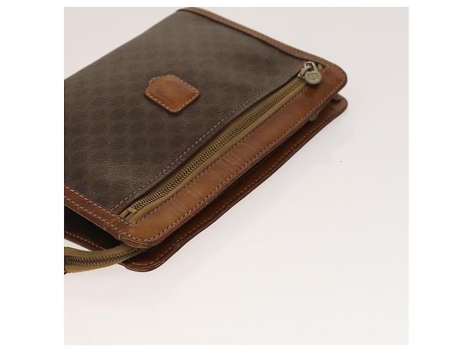 Céline Borsa Clutch in Tela Macadam CELINE PVC 3Set Marrone Beige Blu Marino Auth bs28179 Blu navy - vista 19