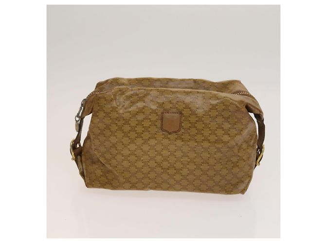 Céline Borsa Clutch in Tela Macadam CELINE PVC 3Set Marrone Beige Blu Marino Auth bs28179 Blu navy - vista 2