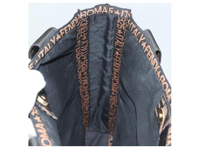 FENDI Tote Bag aus Stroh Schwarz Auth yk18835 - Ansicht 18