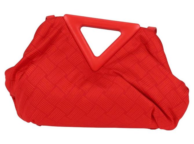 Autre Marque BOTTEGA VENETA Borsa a Mano Point Nylon 2 vie Rossa Oro Auth 132561M Rosso D'oro - vista 2