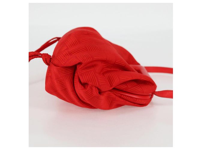 Autre Marque BOTTEGA VENETA Borsa a Mano Point Nylon 2 vie Rossa Oro Auth 132561M Rosso D'oro - vista 4