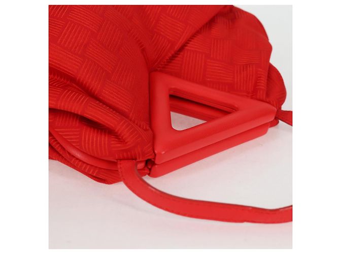 Autre Marque BOTTEGA VENETA Borsa a Mano Point Nylon 2 vie Rossa Oro Auth 132561M Rosso D'oro - vista 6