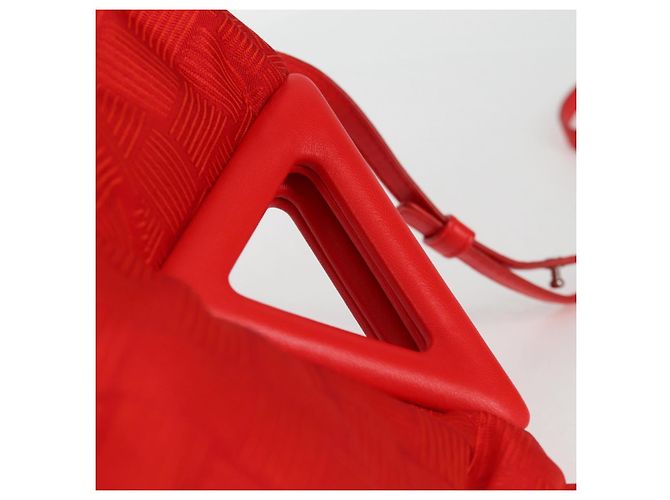 Autre Marque BOTTEGA VENETA Borsa a Mano Point Nylon 2 vie Rossa Oro Auth 132561M Rosso D'oro - vista 7