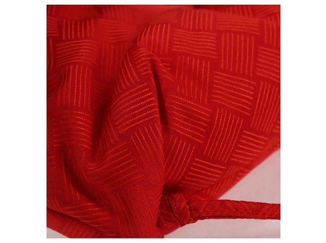 Autre Marque BOTTEGA VENETA Borsa a Mano Point Nylon 2 vie Rossa Oro Auth 132561M Rosso D'oro - vista 9