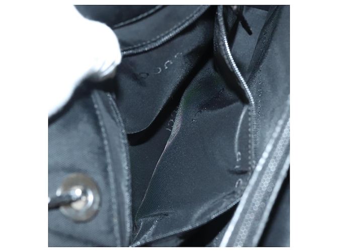 Bolsa de mão em nylon preto e prata Gucci Bamboo 002 1016 Auth ep9594 - vista 24