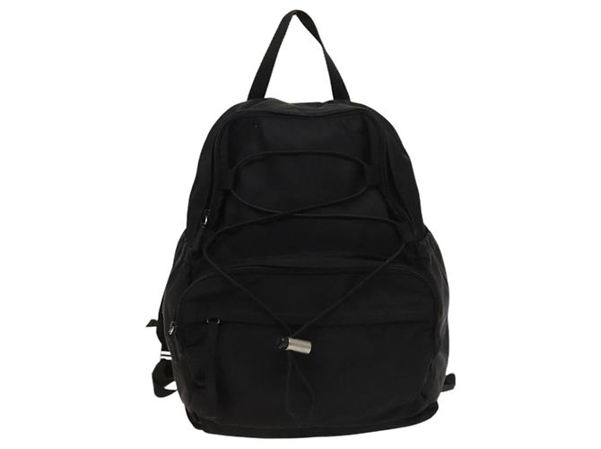 PRADA Backpack Nylon Black Silver Auth bs27459 Silvery - view 13