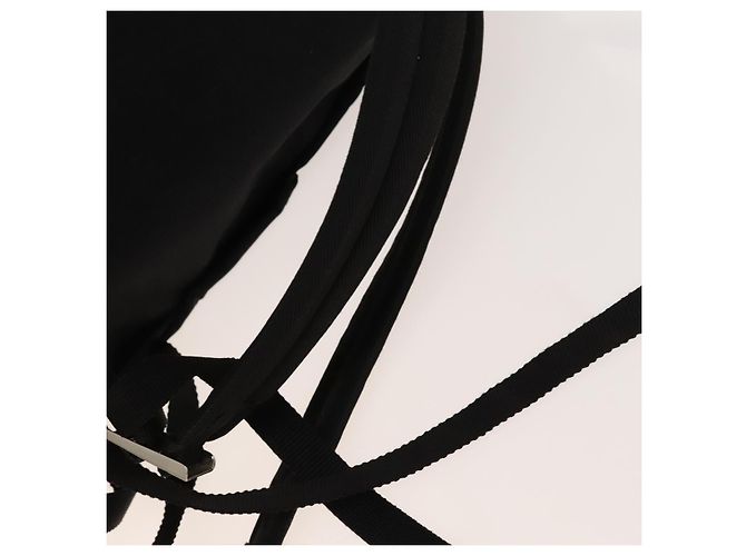 PRADA Backpack Nylon Black Silver Auth bs27459 Silvery - view 8