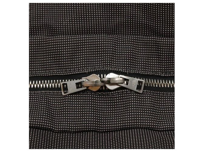 Hermès HERMES Her Line MM Tote Tasche Canvas Grau Silber Auth 132513 Braun - Ansicht 10