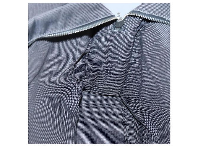 Hermès HERMES Her Line MM Tote Tasche Canvas Grau Silber Auth 132513 Braun - Ansicht 18