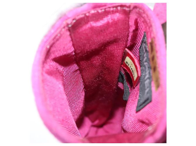 CHANEL Borsa a Spalla Choco Bar con Catena in Camoscio Rosa CC Auth 135452 - vista 20