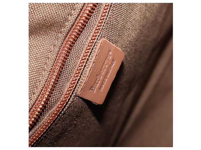 Autre Marque Borsa Boston Burberrys Nova Check in pelle PVC 2 vie beige oro Auth 131032 D'oro - vista 18