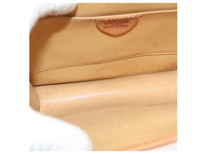 Céline Borsa a Spalla in Tela Macadam CELINE PVC Beige Oro Auth 133028 D'oro - vista 11