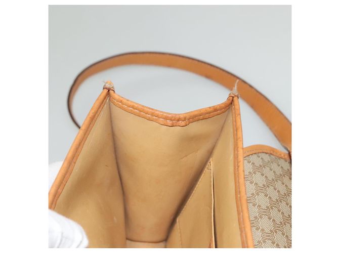 Céline Borsa a Spalla in Tela Macadam CELINE PVC Beige Oro Auth 133028 D'oro - vista 20