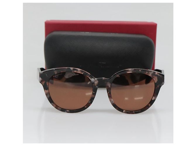Gafas de sol Salvatore Ferragamo de plástico marrón Auth BA4244 Castaño - vista 11