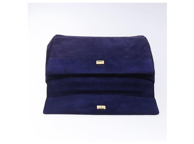 PRADA Borsa a Mano Camoscio Viola Oro Auth 132139 D'oro Porpora - vista 10