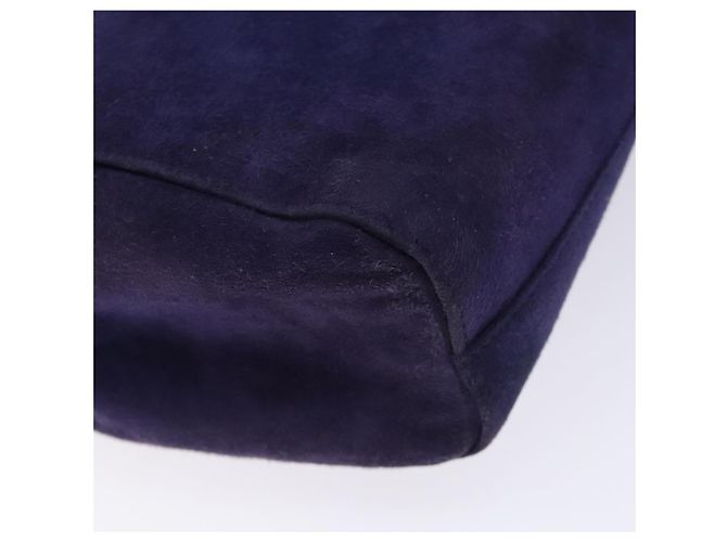PRADA Borsa a Mano Camoscio Viola Oro Auth 132139 D'oro Porpora - vista 16