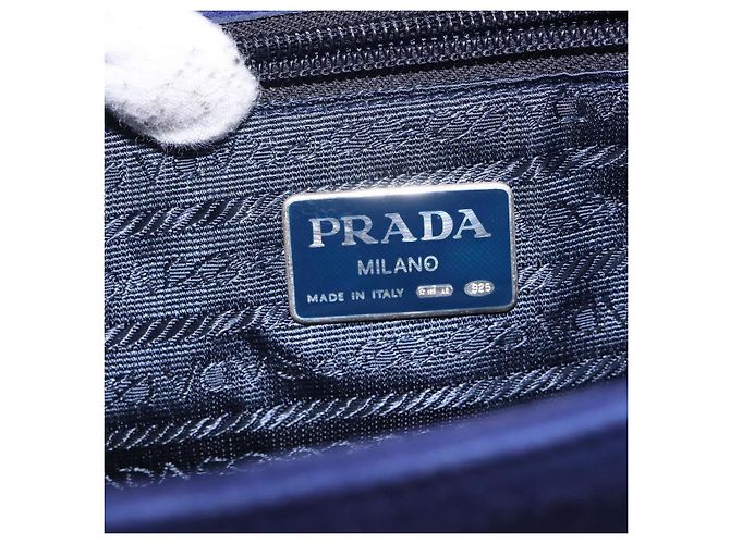 PRADA Borsa a Mano Camoscio Viola Oro Auth 132139 D'oro Porpora - vista 17