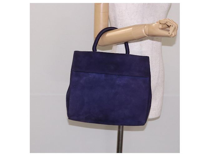 PRADA Borsa a Mano Camoscio Viola Oro Auth 132139 D'oro Porpora - vista 21