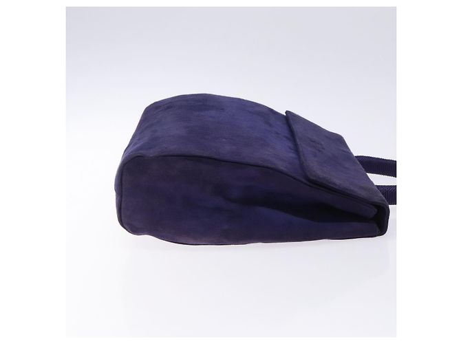 PRADA Borsa a Mano Camoscio Viola Oro Auth 132139 D'oro Porpora - vista 3
