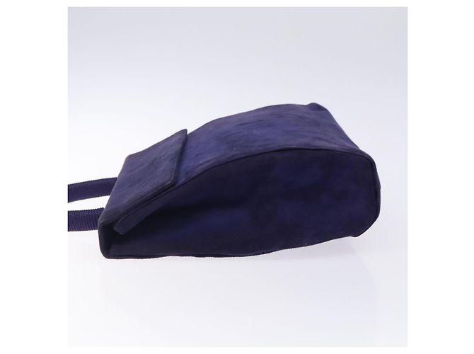 PRADA Borsa a Mano Camoscio Viola Oro Auth 132139 D'oro Porpora - vista 4