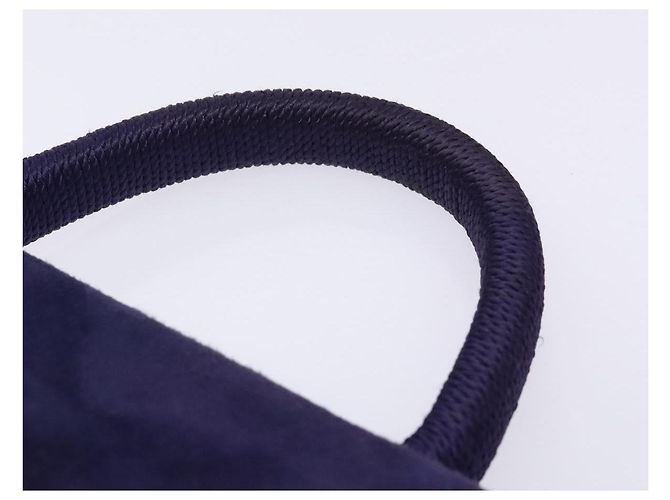 PRADA Borsa a Mano Camoscio Viola Oro Auth 132139 D'oro Porpora - vista 8