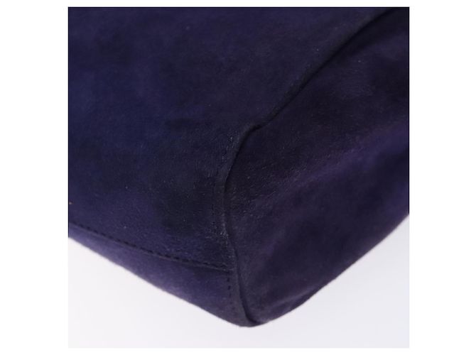 PRADA Borsa a Mano Camoscio Viola Oro Auth 132139 D'oro Porpora - vista 9