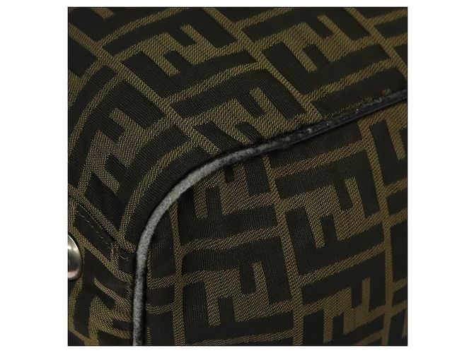 Borsa Boston in tela Zucca FENDI marrone nero Auth BA4042 - vista 17