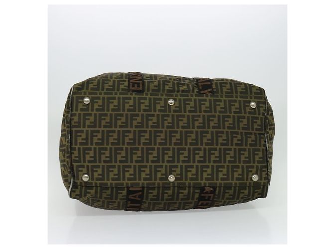 Borsa Boston in tela Zucca FENDI marrone nero Auth BA4042 - vista 5
