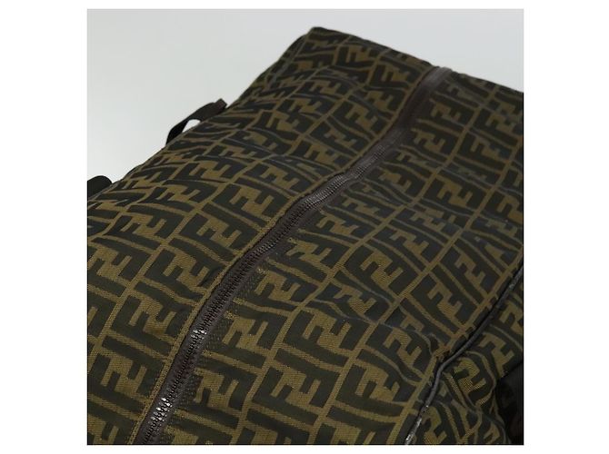 Borsa Boston in tela Zucca FENDI marrone nero Auth BA4042 - vista 6