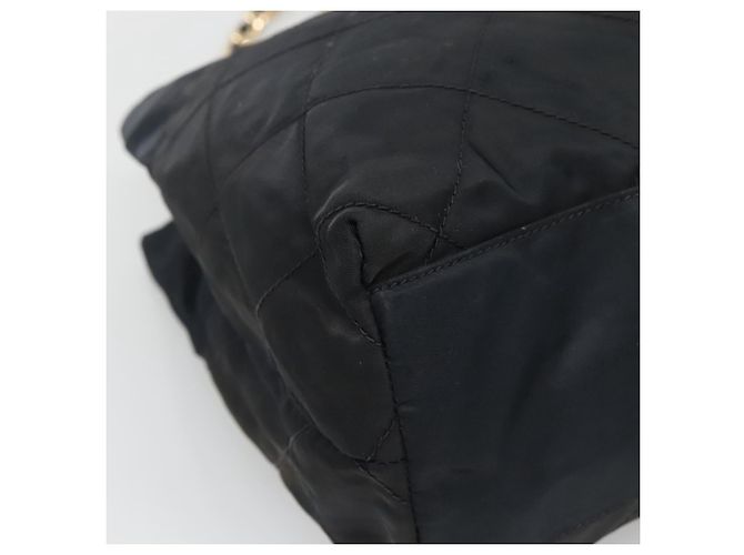 Borsa a Spalla con Catena PRADA in Nylon Blu Navy Oro Auth sw1307 D'oro - vista 16
