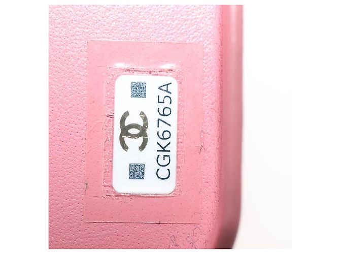 Camera CHANEL Matelasse Chain iPhone Case Lamb Skin Pink CC Auth PP819 - view 10