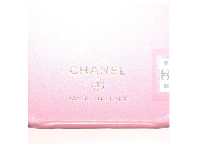 Camera CHANEL Matelasse Chain iPhone Case Lamb Skin Pink CC Auth PP819 - view 18